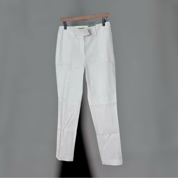 Island Republic Pants - Island Republic White Straight Leg Trousers Pants Size 4 NWT Linen Minimalist